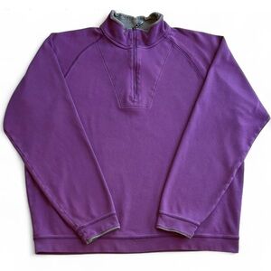Bobby Jones Purple Pima Cotton Golf 1/4 Zip Pullover Sweatshirt Men Large
